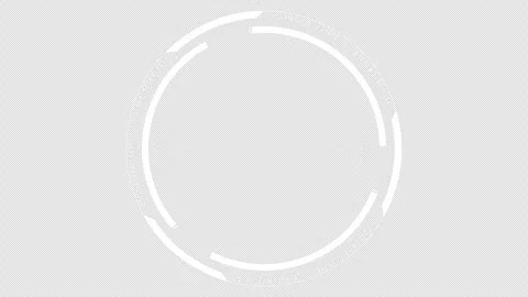 HUD Screen with a Sci-Fi Movie-Style Reticle Rotating in a Loop Stock Footage 341469707