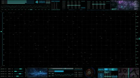 HUD Smart Artificial Intelligence Copy Space Infographic Template. Stock Footage 148376182
