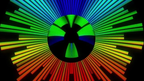 HUD like soft rainbow round shape animation New unique quality universal dynamic Video stock 80298435