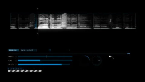 HUD sound  interfaces with data load alpha channel 動画素材 98612426