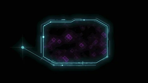 HUD speach bubble 1 Stock Footage 231694841