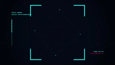HUD Square on black background Stock Footage 335762625