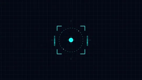 HUD Square futuristic user interface element for technology and sci-fi data Video stock 345955724