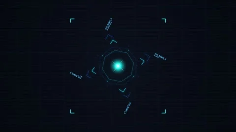 HUD Square Graphic Motion Background Stock Footage 335762565