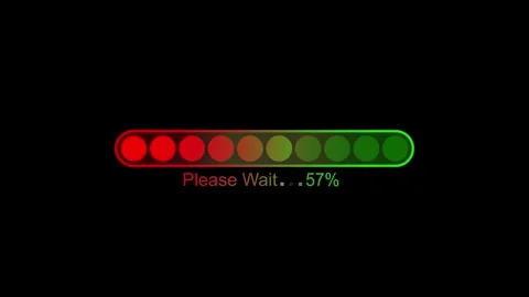 HUD Style Loading Progress Animation With The Text Please Wait, Tech Loadin.. 스톡 동영상 310561043