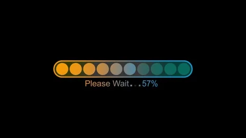 HUD Style Loading Progress Animation With The Text Please Wait, Tech Loadin.. 스톡 동영상 310561050