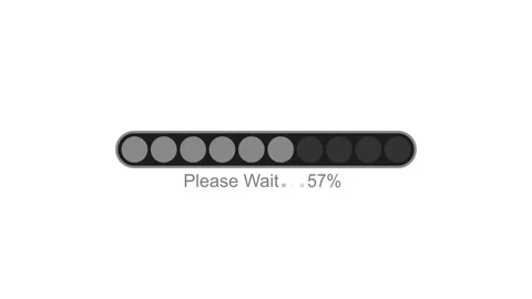 HUD Style Loading Progress Animation With The Text Please Wait, Tech Loadin.. 스톡 동영상 310561058