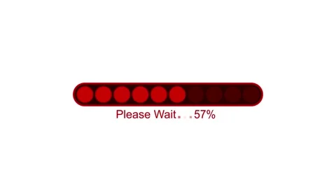 HUD Style Loading Progress Animation With The Text Please Wait, Tech Loadin.. 스톡 동영상 310561068