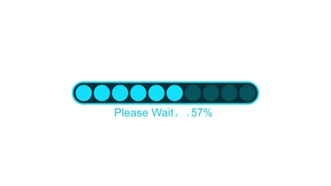 HUD Style Loading Progress Animation With The Text Please Wait, Tech Loadin.. 스톡 동영상 310561083