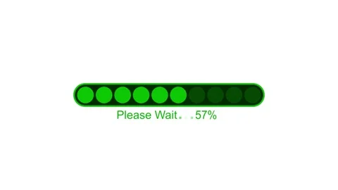 HUD Style Loading Progress Animation With The Text Please Wait, Tech Loadin.. 스톡 동영상 310561090