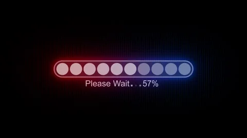 HUD Style Loading Progress Animation, Digital Progress Bar Loading Animatio.. Stock Footage 310561429