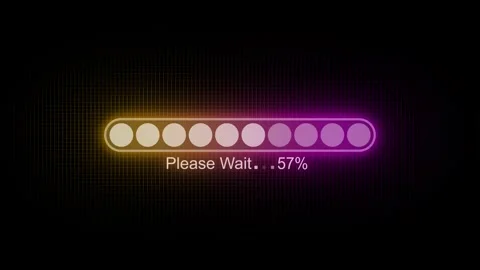 HUD Style Loading Progress Animation, Digital Progress Bar Loading Animatio.. Stock Footage 310561438
