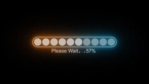 HUD Style Loading Progress Animation, Digital Progress Bar Loading Animatio.. Stock Footage 310561451