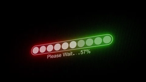 HUD Style Loading Progress Animation, Digital Progress Bar Loading Animatio.. Stock Footage 310561528