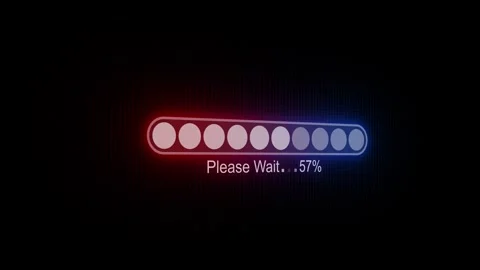 HUD Style Loading Progress Animation, Digital Progress Bar Loading Animatio.. Stock Footage 310561540