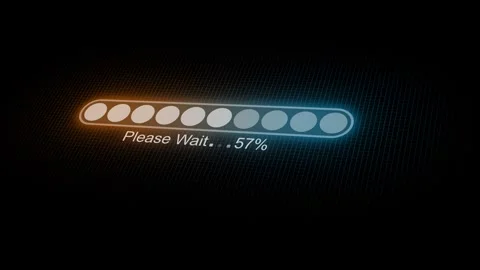 HUD Style Loading Progress Animation, Digital Progress Bar Loading Animatio.. Stock Footage 310561571