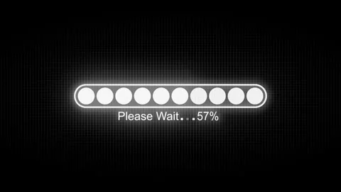 HUD Style Loading Progress Animation, Digital Progress Bar Loading Animatio.. Stock Footage 310562428