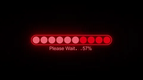 HUD Style Loading Progress Animation, Digital Progress Bar Loading Animatio.. Stock Footage 310562429
