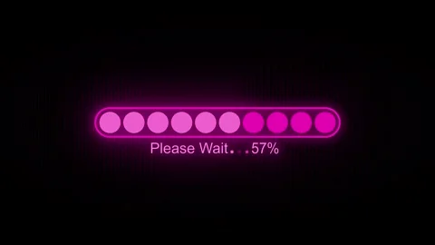 HUD Style Loading Progress Animation, Digital Progress Bar Loading Animatio.. Stock Footage 310562431