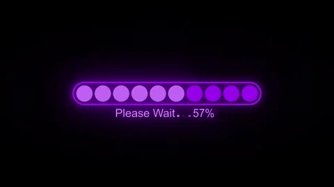 HUD Style Loading Progress Animation, Digital Progress Bar Loading Animatio.. Stock Footage 310562441
