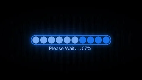 HUD Style Loading Progress Animation, Digital Progress Bar Loading Animatio.. Stock Footage 310562442