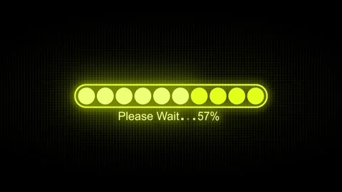 HUD Style Loading Progress Animation, Digital Progress Bar Loading Animatio.. Stock Footage 310562462