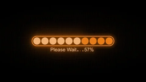 HUD Style Loading Progress Animation, Digital Progress Bar Loading Animatio.. Stock Footage 310562464