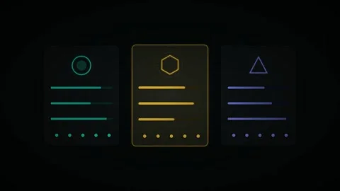 HUD Style Product Comparison UI With Animated Glowing Data Bars Видео 334694735