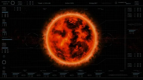 HUD sun solar for head up display background. Digital abstract background. Stock Footage 87577910