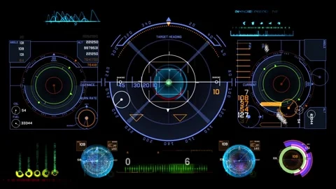 Hud system for navigation Stock Footage 274432907