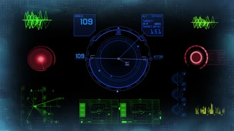 Hud system sci fi 2 Stock Footage 258292021