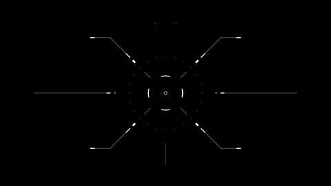 HUD target animation reveal. Aiming. Futuristic drone UI Stock Illustration