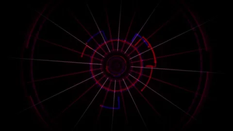 HUD target grid rotating UI element seamless loop motion background Stock Footage 345938910