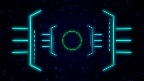 HUD target pointer element for futuristic cyber technology concept Stock Footage 183672844