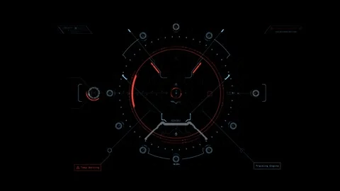 HUD target tracking Interface Graphic Element, suitable for use in hud Stock Footage 243661667
