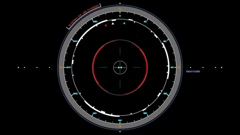 HUD Targeting circle burst alpha Stock Footage 69292403