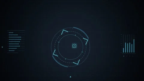 HUD Targeting Reticle Locking Onto Target Sequence Animation 動画素材 347279971