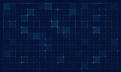 Hud tech blue fui interface grid, game background 库存插图