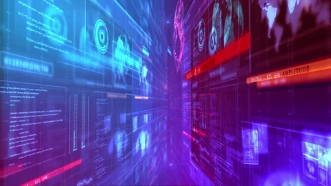 HUD tech panel animated Stock Footage 152837175