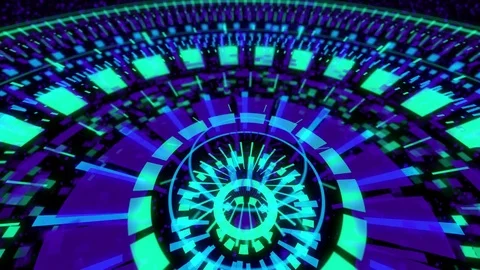 HUD Techno Broadcast Background Stock Footage 75607636