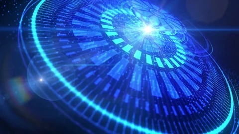 HUD Techno Broadcast TV Background Video stock 75607660