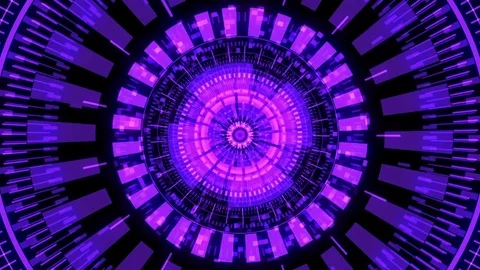 HUD Techno Rays Portal Background Stock-Footage 75607704