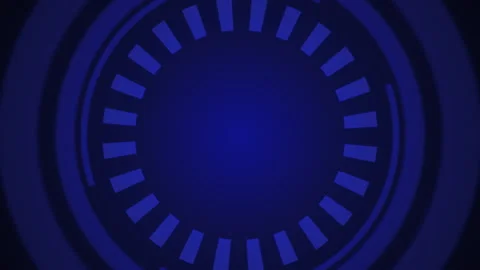 HUD Technological Background, Deep Blue Tone, Computer Interface Backdrop Video stock 167925962