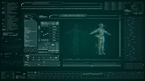 HUD technological background. Stock Footage 135400611