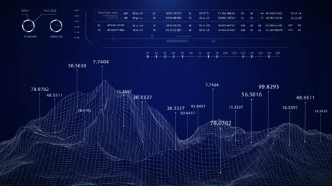 HUD technological background. Vídeos de archivo 136577862