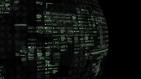 HUD Technological background.3D render イラスト素材