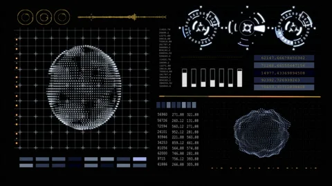 HUD technological futuristic elements. E... | Stock Video | Pond5