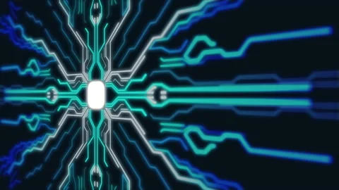 HUD technological futuristic elements. Elements of the sci-fi circle appear and  Stock Footage 149426145