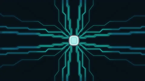 HUD technological futuristic elements. Elements of the sci-fi circle appear and  Video stock 149429596