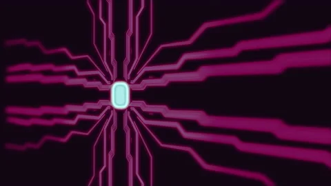 HUD technological futuristic elements. Elements of the sci-fi circle appear and  Stock Footage 149431140